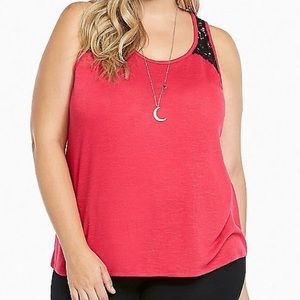 Torrid NWT Lace Inset Tank